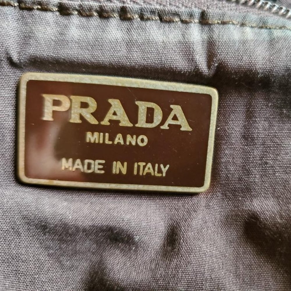 Prada XL suede Leather Bag backpack size tie dyed gray purple pink blue vintage - Picture 11 of 15